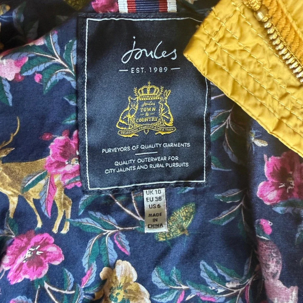 Joules‎ Newdale quilted jacket caramel gold size small
